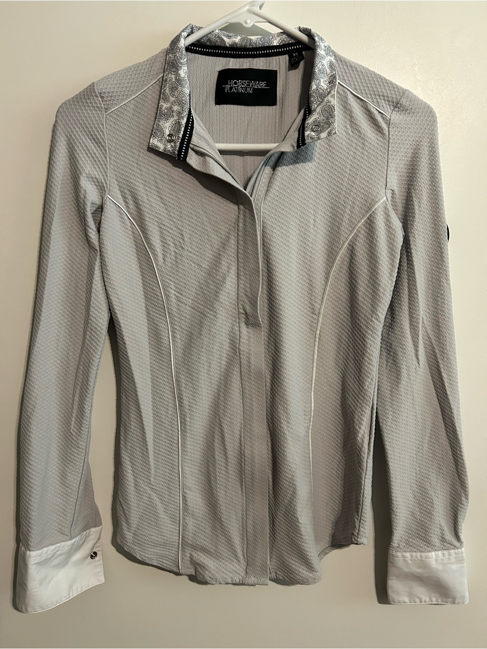 Horseware Platinum Women's Light Gray Long-Sleeve Polo
